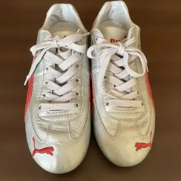 PUMA 스피드캣 실버 x 빨간색 23cm