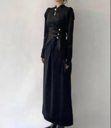 melt the lady 펄 턱 롱 드레스 meltthelady