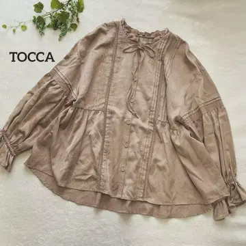 [ 새상품급 ] TOCCA 토카 블라우스 셔츠 프릴 레이스 핀턱