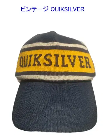 빈티지 QUIKS SILVER 빅 로고 니트 캡