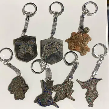 관동 지방 지도 레트로 키링