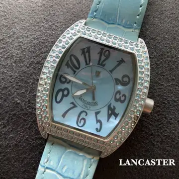 LANCASTER 스카이블루 스톤 장식 시계