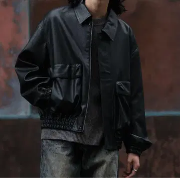 ARTIFICIAL GRAIN SHORT BLOUSON