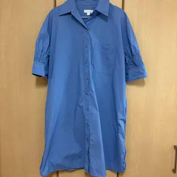 COS 블루 셔츠 원피스 반팔