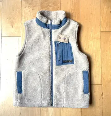 CUBE SUGAR 플리스 베스트 아이보리 블루