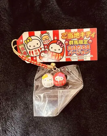 다카사키 한정판 달마 지역 한정 키티 미미 네즈키 헬로키티 스트랩