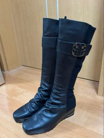 monet 모네 천연 가죽 롱 부츠