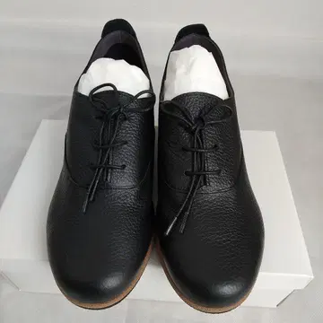 가죽 블랙 레이스업 슈즈