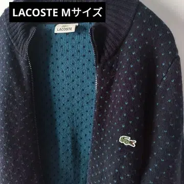 LACOSTE 바즈아이 올 패턴 드라이버 니트 가디건 집업