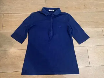 LACOSTE 네이비 슬림핏 피케 셔츠 40