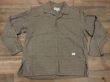 SASSAFRAS 체크 무늬 풀오버 긴팔 셔츠 XL