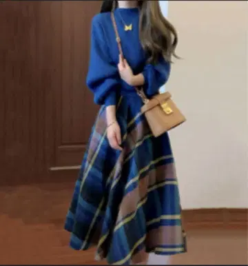 여성용 니트 스커트 세트 (미착용)