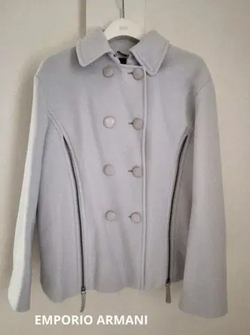 EMPORIO ARMANI 라이트 그레이 피 코트