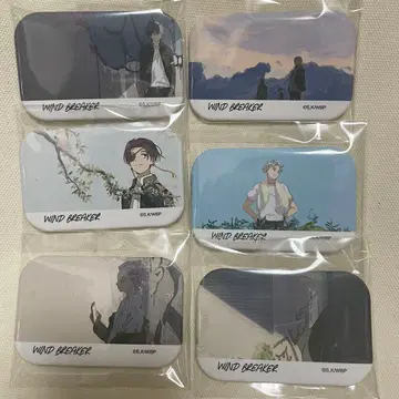 윈브레 매트 스퀘어 캔뱃지 6개 TSUTAYA