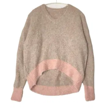 Frutti Frutta 알파카 혼방 컬러 콤비 바이컬러 니트