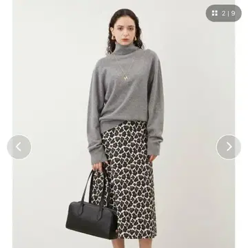 [ Mila Owen ] 그레이 터틀넥 니트 긴팔