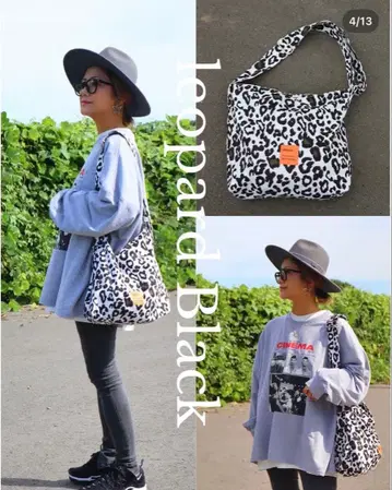 nozomi 시마무라 레오파드 무늬 숄더백 미사용 새상품 택 포함