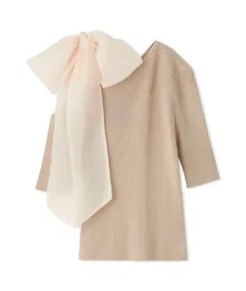 SNIDEL 숄더 리본 아지메 니트 풀오버