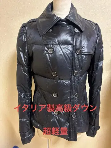 이탈리아제 고급 블랙 다운 자켓 핏감 있음 초경량