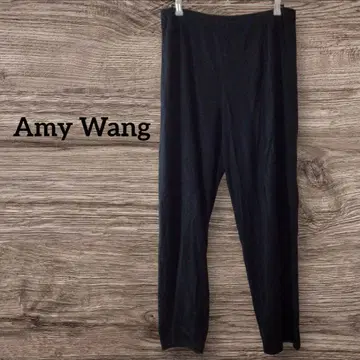 1점 한정 Amy Wang 블랙 와이드 팬츠 [ XL ] 하의 빅 사이즈