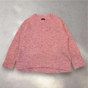 SHIPS 멜란지 V넥 풀오버 핑크 계열 모헤어