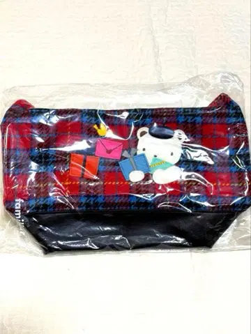 [ 새상품 ] familiar 파밀리아쇼 빨간색 체크 토트백