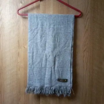 퓨어 캐시미어 체크 무늬 머플러