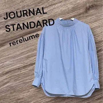 relume 라이트 블루 긴팔 셔츠 스탠드 카라