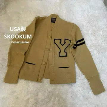 USA SKOOKUM 스쿠컴 레터드 가디건 Y 미국제