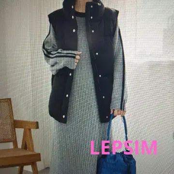 LEPSIM 9게이지 라인 니트 원피스