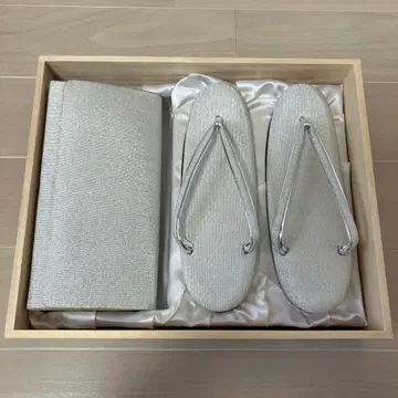 조리 백 세트 성인식 일본 의류 실버 박스 포함 레트로 3