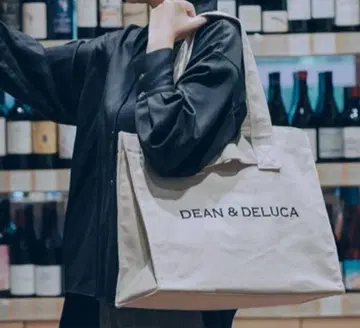 [ 미개봉 새상품 ] dean&deluca 와인 그로서리백 내추럴