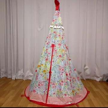 [ 하자품 가격 인하 ] 어린이 귀여운 텐트 꽃무늬 키즈 텐트