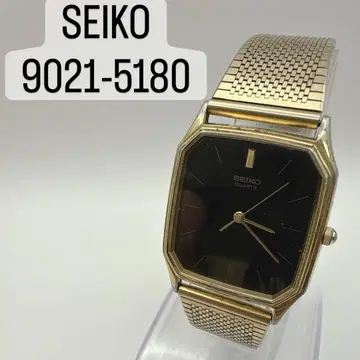 SEIKO 9021-5180 골드 블랙 쿼츠 작동품