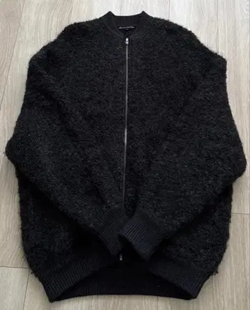 블랙 플리스 집업 자켓