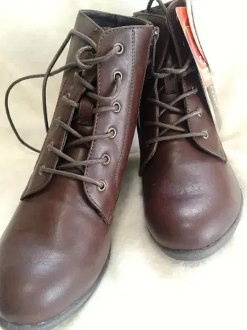 [ 미사용품 ] 방수 미끄럼 방지 숏부츠 브라운 M 사이즈