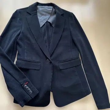 네이비 테일러드 자켓 싱글 버튼