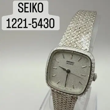 SEIKO 쿼츠 1221-5340 실버 스퀘어 배터리 교환 완료 작동품