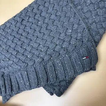 HILFIGER DENIM 그레이 뜨개질 머플러
