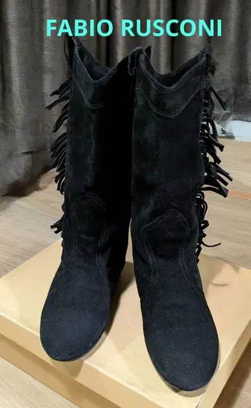 FABIO RUSCONI 프린지 롱 부츠