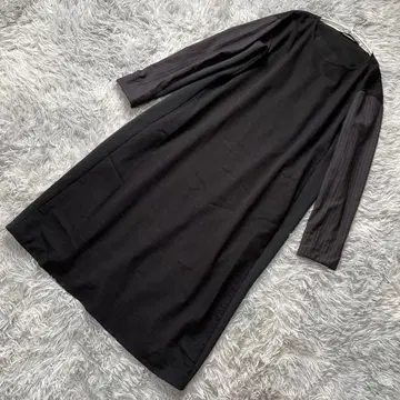 MOYURU 모에 스트라이프 절개 내추럴 모드 원피스 F 블랙