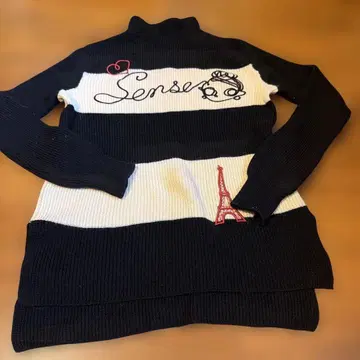 지온 스트라이프 터틀넥 니트 366