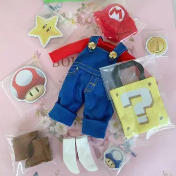 미사용 슈퍼 마리오 다이스키 리카짱 의류 옷 갈아입기 마리오 오버롤
