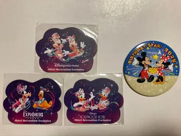 홍콩 디즈니랜드 20주년 이벤트 한정판 마그넷 3종류 덤 캔뱃지 미사용