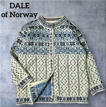 00s DALE of Norway 노르딕 가디건 메탈 버튼