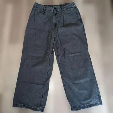 GU 다크 그레이 스트레이트 데님 XL 남성용