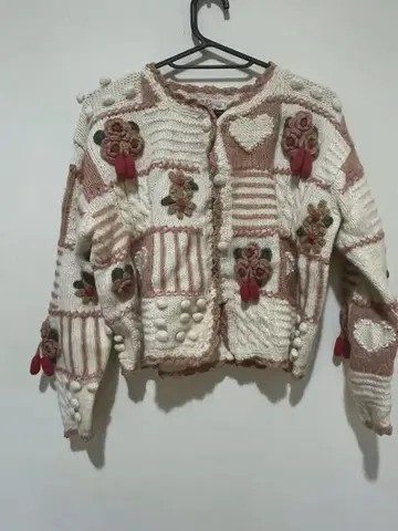 가디건 입체 꽃