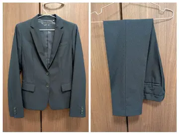 UNIQLO 다크 그레이 M 사이즈 스트라이프 여성용 수트 상하의