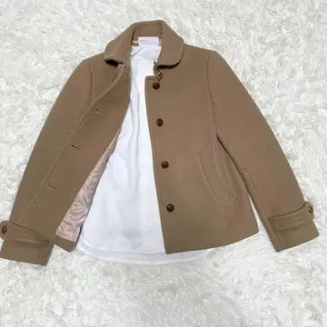 367 [새상품급] 이에나 자켓 브라운 울100% 싸개버튼 36