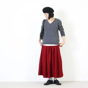 FACTORY (팩토리) 알파카 실크 V넥 탐탐 스웨터